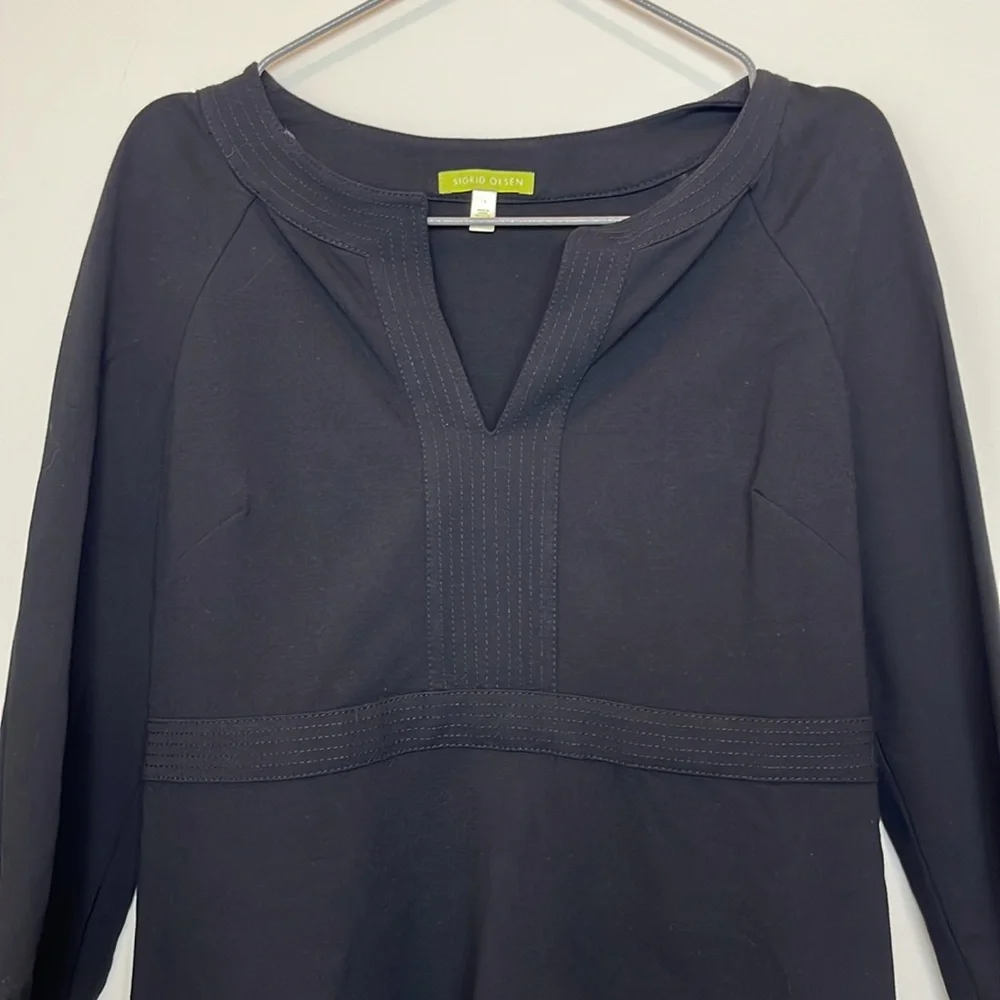 Sigrid Olsen black top size 14 - Picture 3 of 8